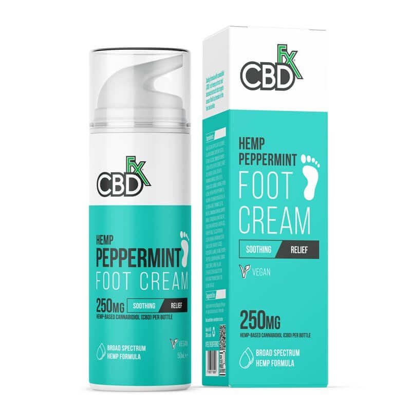 CBDfx Peppermint Foot Cream 250mg 50ml - Image 1
