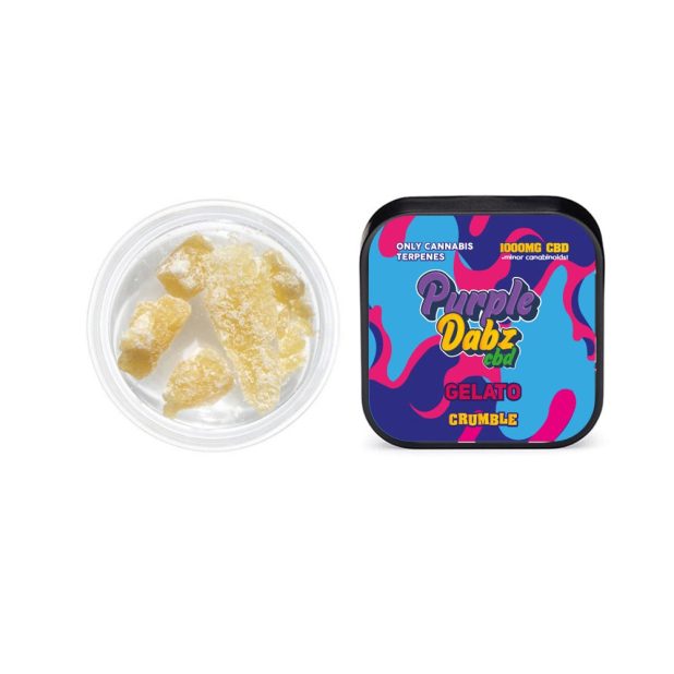JWNZ0197.jpg Purple Dabz by Purple Dank 1000mg CBD Crumble - Gelato (BUY 1 GET 1 FREE) - Image 1