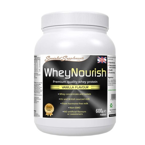 specialist-supplements-WheyNourish-vanilla-pot-wpp600c Specialist Supplements Whey Nourish Protein Powder - Image 1