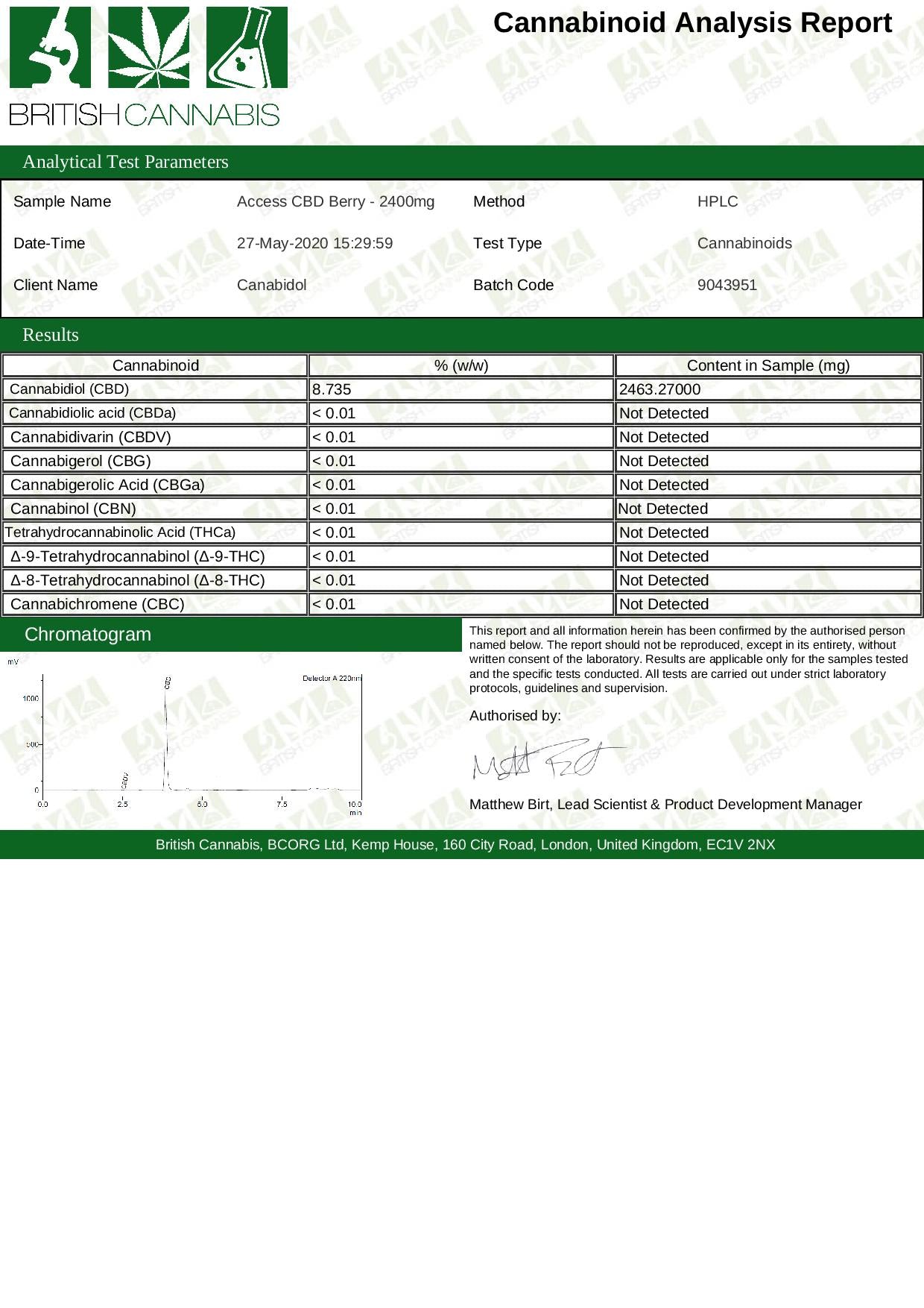 Access CBD 2400mg CBD Broad Spectrum Oil 30ml - Image 3