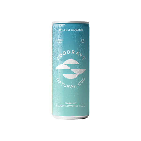 JWNAA0083X0284.jpg Goodrays 30mg CBD Elderflower & Yuzu Seltzer 250ml - Image 1