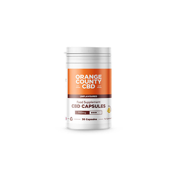Orange County 900mg Full Spectrum CBD Capsules - 30 Caps - Image 1
