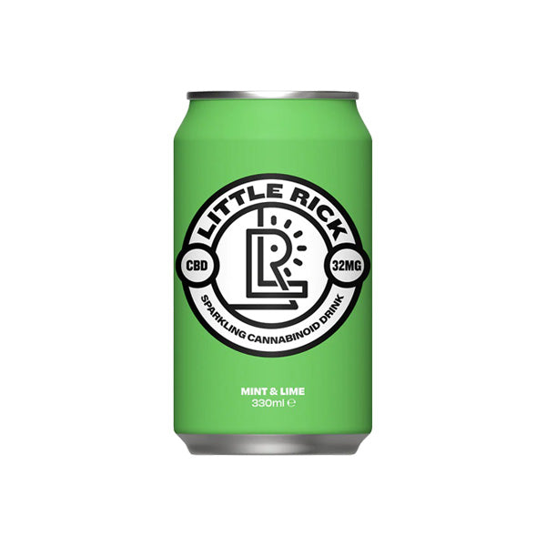 JWNAE0016X0004.jpg 12 x Little Rick Drink 32mg CBD Sparkling 330ml Mint & Lime - Image 1