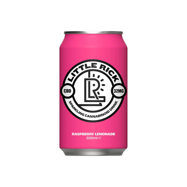 12 x Little Rick 32mg CBD Sparkling 330ml Raspberry Lemonade - Image 1
