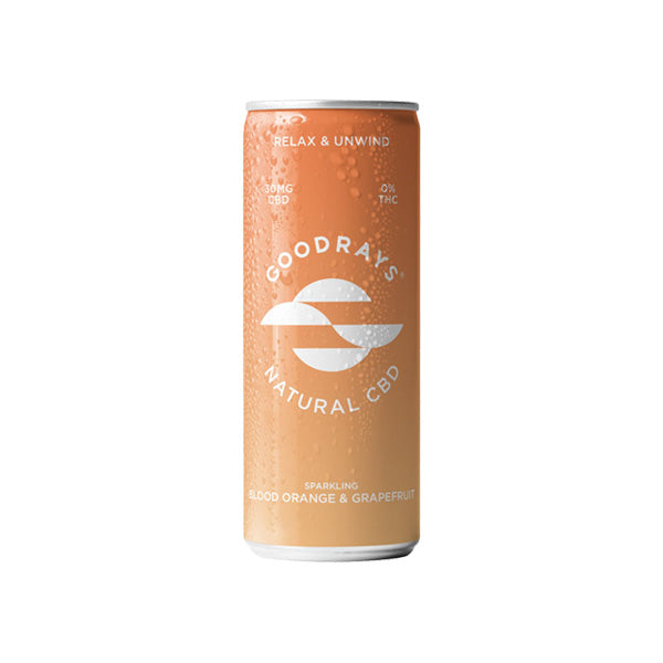 JWNAE0030X0284.jpg 12 x Goodrays 30mg CBD Blood Orange & Grapefruit Seltzer 250ml - Image 1