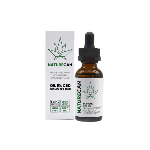 JWNBA0154X0083-1.jpg Naturecan 5% 500mg CBD Broad Spectrum MCT Oil 10ml - Image 1