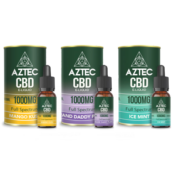 Aztec CBD 1000mg CBD Vaping Liquid 10ml (50PG/50VG) - Image 9