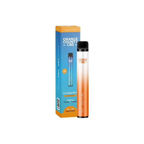 Orange County CBD 500mg CBD & CBG Disposable Vape Device 900 Puffs - Image 1