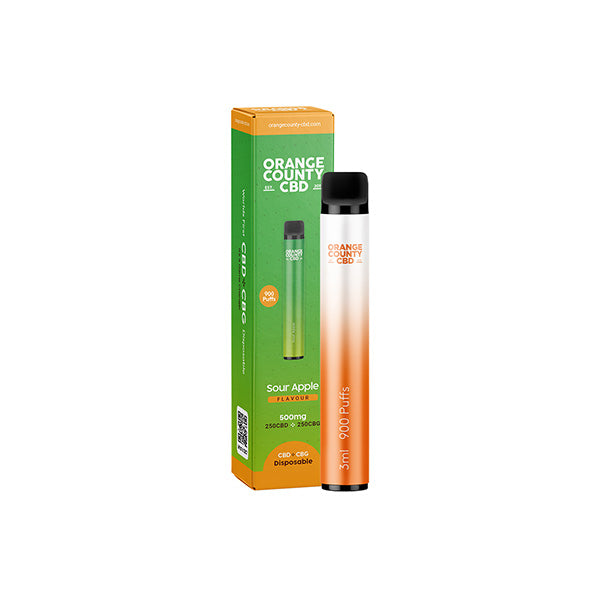 Orange County CBD 500mg CBD & CBG Disposable Vape Device 900 Puffs - Image 6