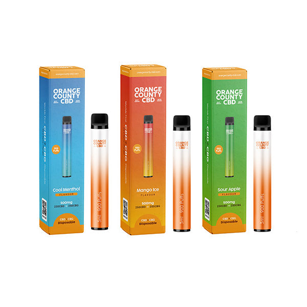 Orange County CBD 500mg CBD & CBG Disposable Vape Device 900 Puffs - Image 4