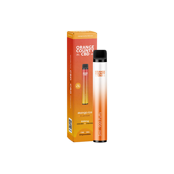 Orange County CBD 500mg CBD & CBG Disposable Vape Device 900 Puffs - Image 3