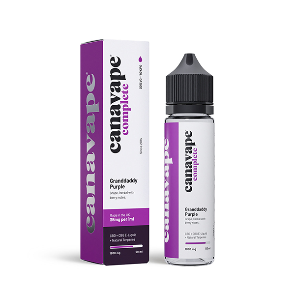 Canavape 1800mg Full-Spectrum CBD + CBG E-liquid 50ml (30VG/70PG) - Image 1