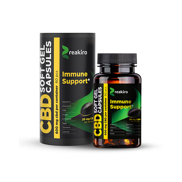 JWNEC0007Z0137BOGOF.png Reakiro 600mg CBD Full Spectrum Immune Support Capsules - 60 Caps (BUY 1 GET 1 FREE) - Image 1