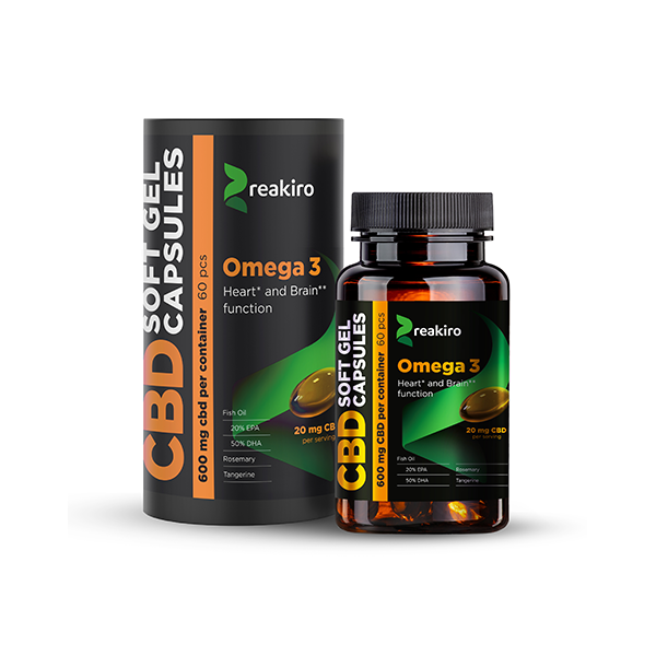 JWNEC0008Z0137BOGOF.png Reakiro 600mg CBD Full Spectrum Omega 3 Capsules - 60 Caps (BUY 1 GET 1 FREE) - Image 1