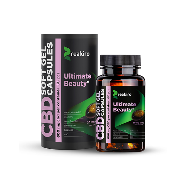 JWNEC0009Z0137BOGOF.png Reakiro 600mg CBD Full Spectrum Ultimate Beauty Capsules - 60 Caps (BUY 1 GET 1 FREE) - Image 1