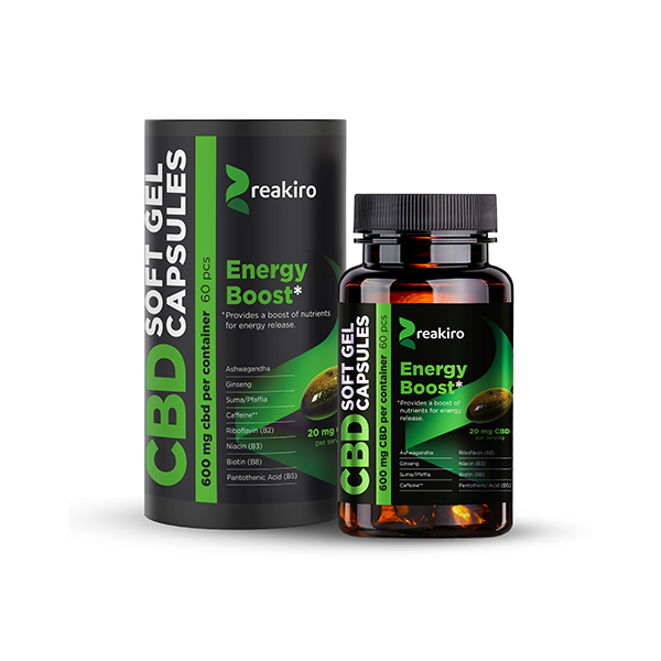 JWNEC0010Z0137BOGOF.png Reakiro 600mg CBD Full Spectrum Energy Boost Capsules - 60 Caps (BUY 1 GET 1 FREE) - Image 1