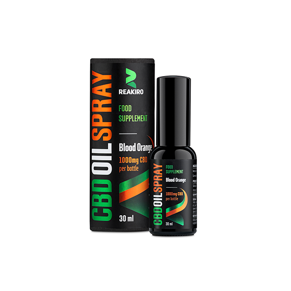 JWNEC0019Z0137BOGOF.png Reakiro 1000mg CBD Blood Orange Flavour Spray 30ml - Image 1