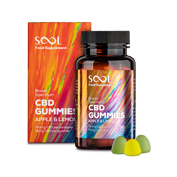 JWNEC0029Z0137BOGOF.png SOOL 750mg Broad Spectrum CBD Apple & Lemon Gummies - 30 pieces (BUY 1 GET 1 FREE) - Image 1