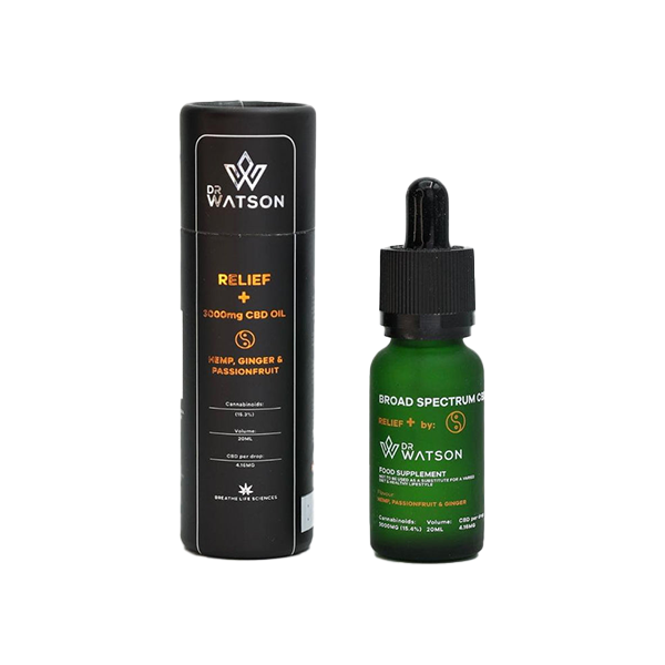 JWNEE0367X0110.png Dr Watson 3000mg Broad-Spectrum Relief CBD Oil 20ml - Image 1