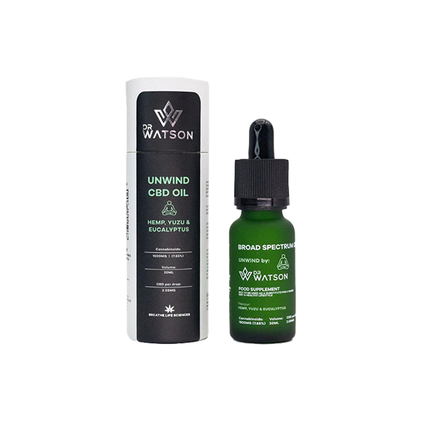 JWNEE0368X0110.png Dr Watson 1500mg Broad-Spectrum Unwind CBD Oil 20ml - Image 1