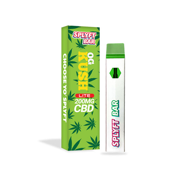 SPLYFT BAR LITE 200mg Full Spectrum CBD Disposable Vape - 12 flavours - Image 2