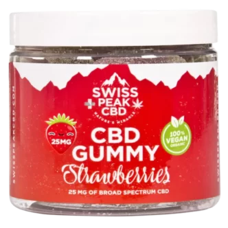 Swiss Peak CBD Gummy Strawberries Small Tub