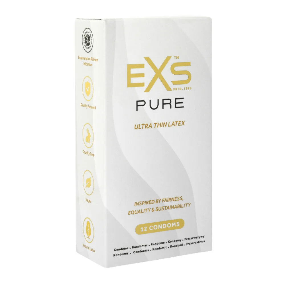 XT1008406-1.jpg EXS Pur Ultra Thin Latex Condoms 12 Pack - Image 1