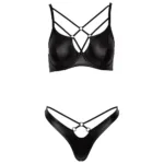 Cottelli Matte Black Bra Set Size: 80b-m - Image 3