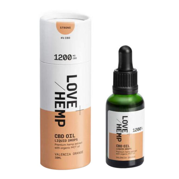 lovehemp cbd liquid oral oil drops 1200mg valencia orange 30ml