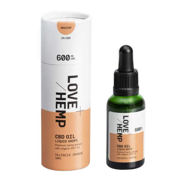 lovehemp cbd liquid oral oil drops 600mg valencia orange 30ml