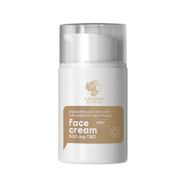 reakiro cbd moisturising day face cream 500mg 50ml