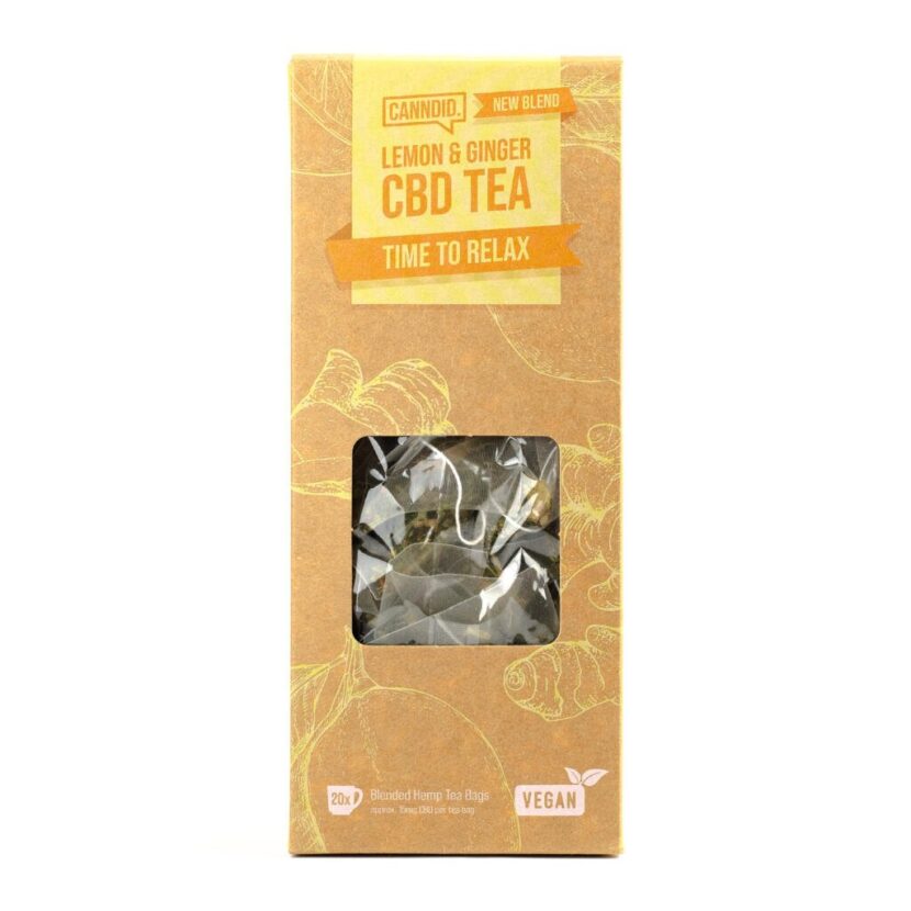 candid lemon and ginger cbd tea