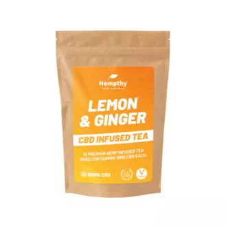 HEMPTHY CBD INFUSED TEA BAGS 160MG - LEMON & GINGER