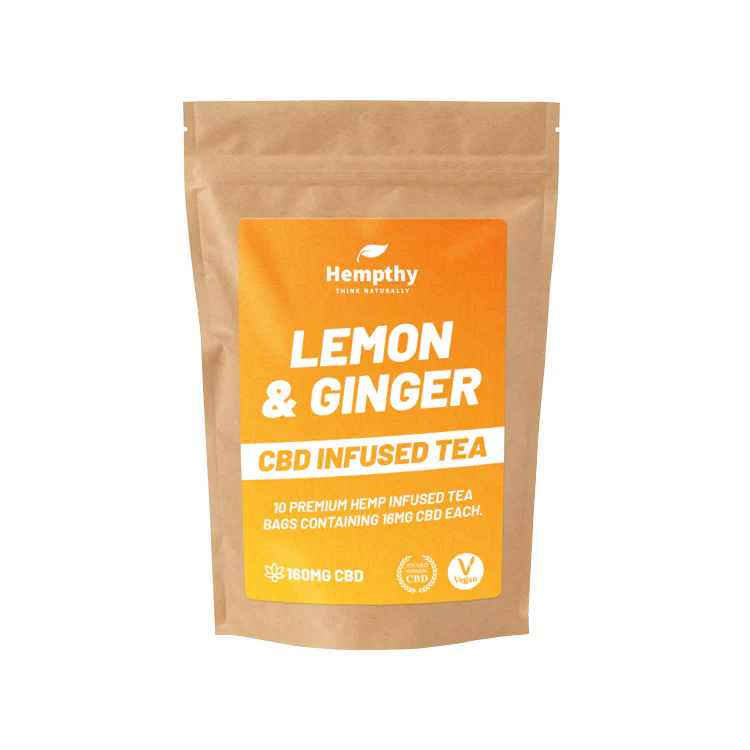 HEMPTHY CBD INFUSED TEA BAGS 160MG - LEMON & GINGER HEMPTHY CBD INFUSED TEA BAGS 160MG - LEMON & GINGER