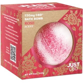 JUSTCBD BATH BOMB 150MG - ROSE