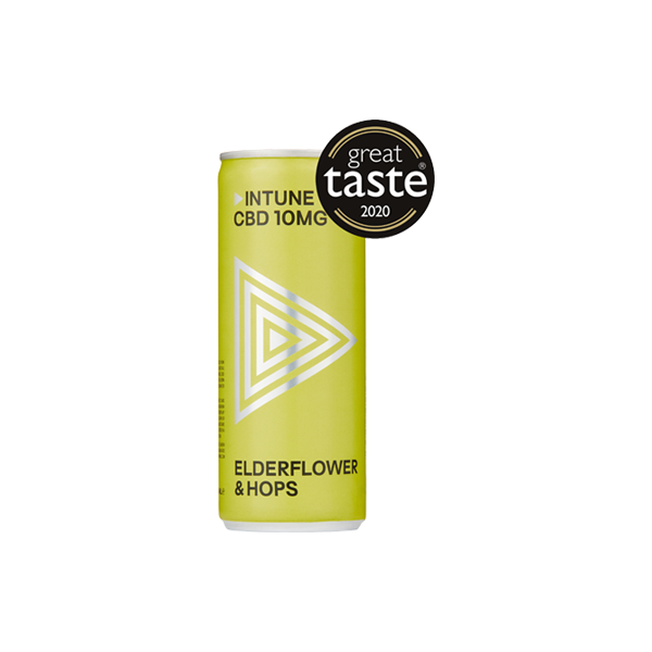 JWNAE0026X0344.png 12 x Intune Elderflower & Hops 10mg CBD Drinks - 250ml - Image 1