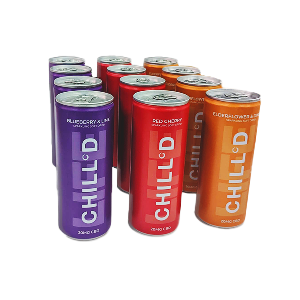 36 x CHILLD 20mg CBD Sparkling 250ml Multi-case Deal - Image 1
