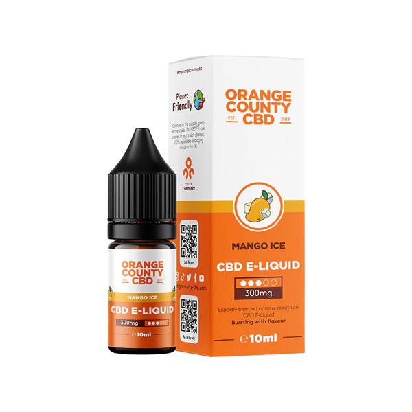 Orange County CBD 300mg Broad Spectrum CBD E-liquid 10ml (50VG/50PG) - Image 1