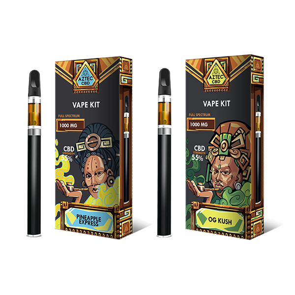 Aztec CBD 1000mg Vape Kit - 1ml - Image 8