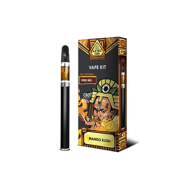 Aztec CBD 1000mg Vape Kit - 1ml - Image 1