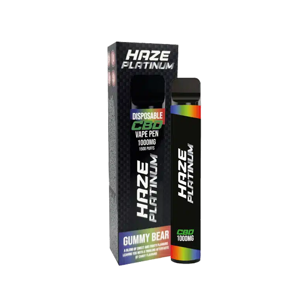 Haze Platinum 1000mg CBD Disposable Vape Device 1500 Puffs - Image 3