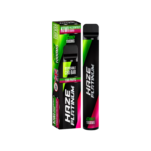 Haze Platinum 1000mg CBD Disposable Vape Device 1500 Puffs - Image 2
