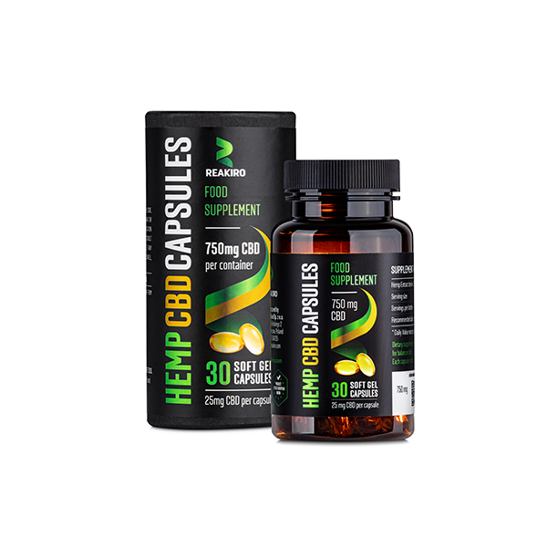 JWNEC0003Z0137BOGOF.png Reakiro 750mg Full Spectrum CBD Soft Gel Capsules - 30 Caps (BUY 1 GET 1 FREE) - Image 1