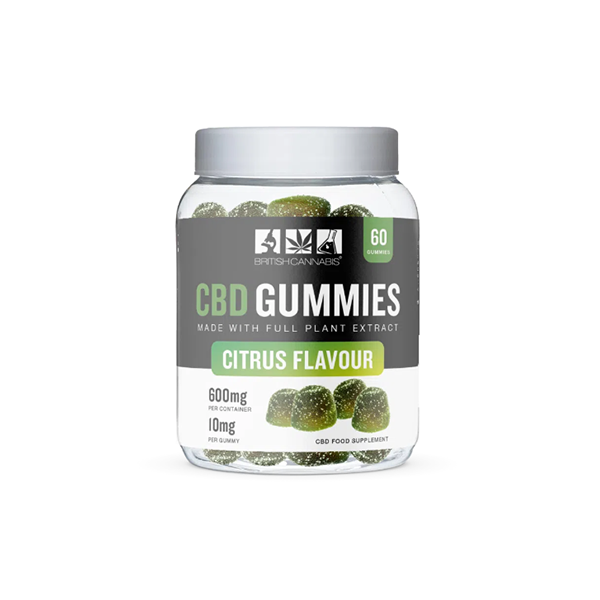 CBD by British Cannabis 600mg CBD GummiesCitrus - 60 Pieces - Image 1