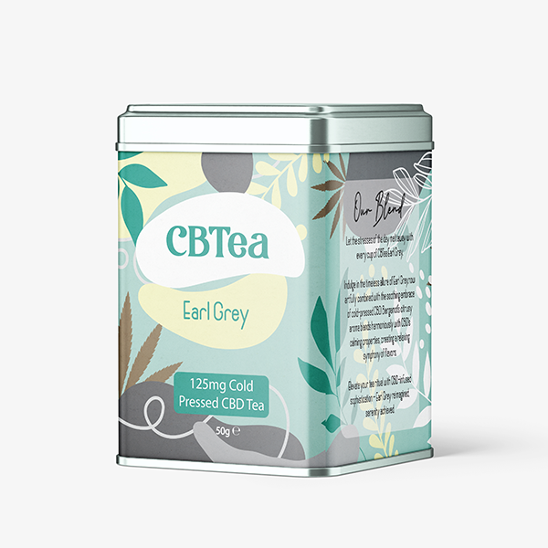 CBTea 125mg Cold Pressed Full Spectrum CBD Earl Grey - 50g - Image 1