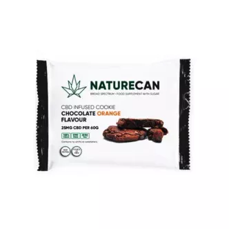 Naturecan 25mg CBD Double Chocolate Orange Cookie 60g - single pack