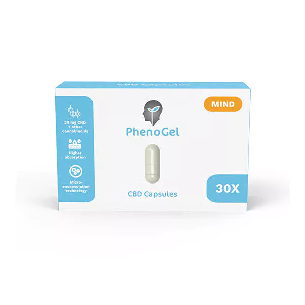 PhenoGel Mind 600mg CBD Capsules - 30 Caps PhenoGel Body 600mg CBD Capsules - 30 Caps