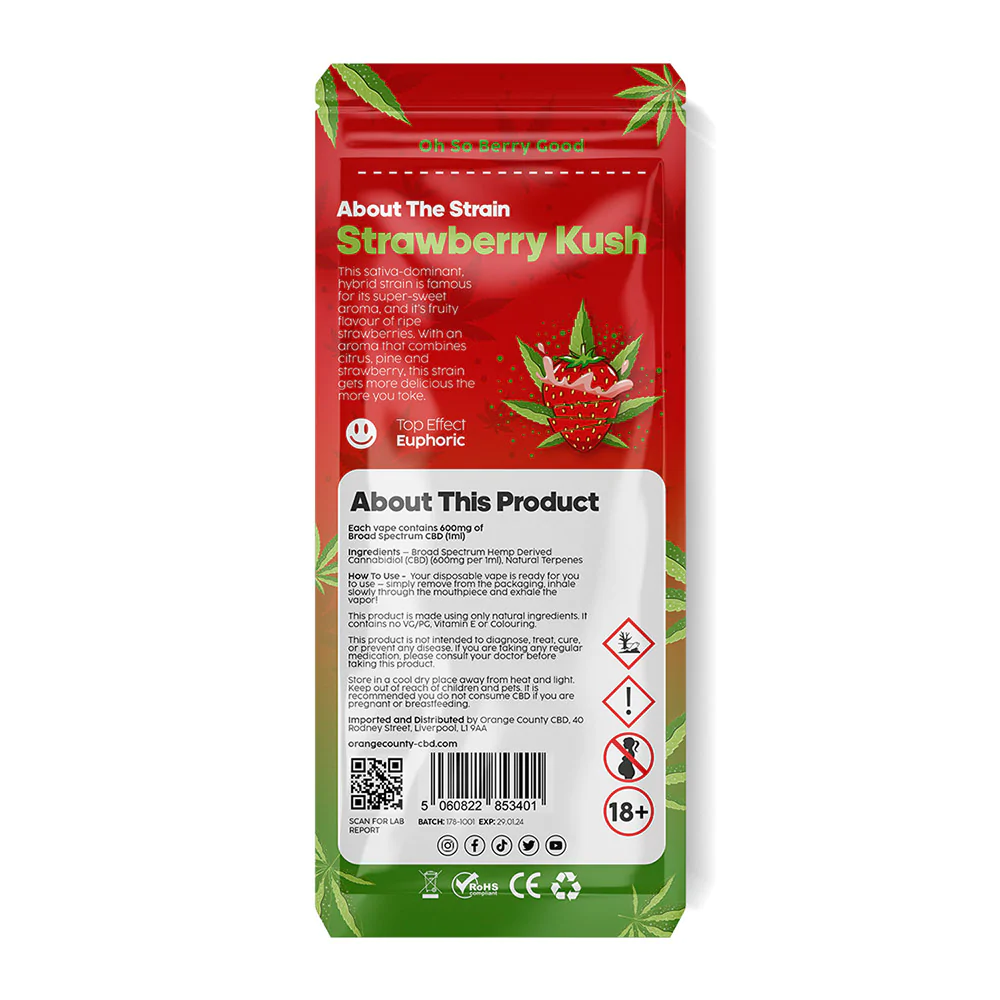 strawberry kush cbd vape pen