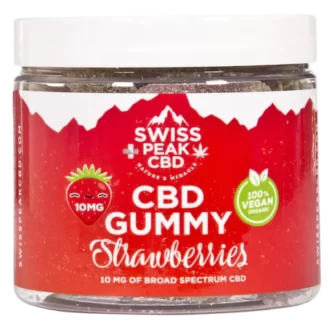 Swiss Peak CBD Gummy Strawberries Small Tub