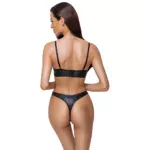Cottelli Matte Black Bra Set Size: 80b-m - Image 2